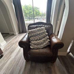 Leather sofa chair