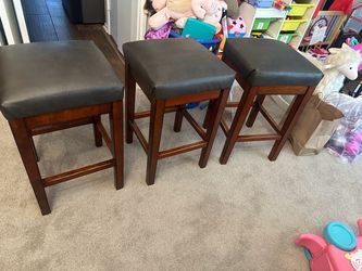 Set of 3 Backless Bar Stools