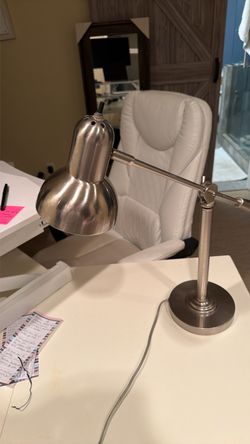 Brushed Nickel Adjustable Desk Lamp