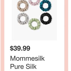 Mommesilk Pure Silk Scrunchies...