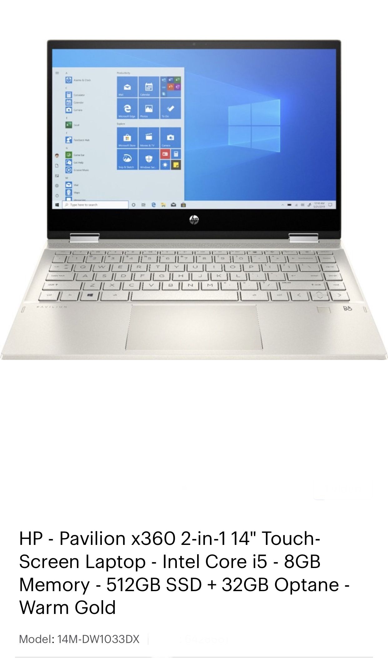 HP - Pavilion x360 2-in-1 14” TouchScreen Laptop