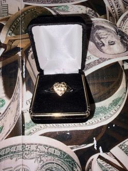 F32-000-453 10KYG NUGGET HEART RING