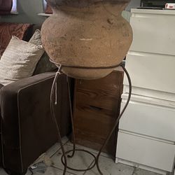 Large Mexican Terra cotta Pots With Stands