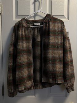 Textured green jacket