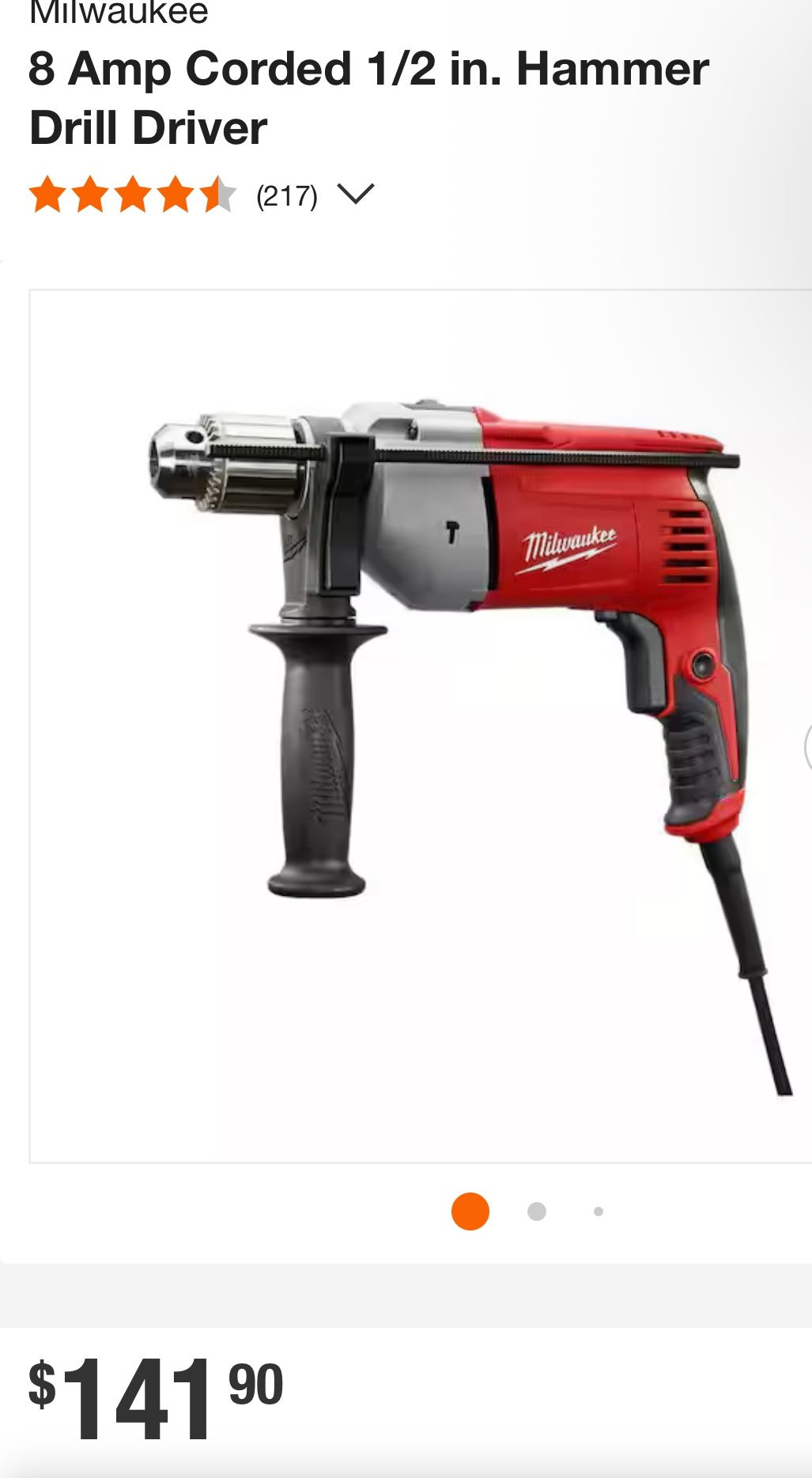 8 AMP CORDED 1/2 Inch hammer Drill Driver