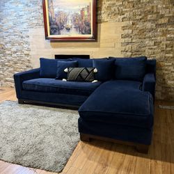 FREE DELIVERY- 2-Piece Blue Sectional Sofa 