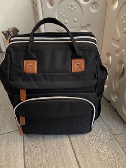 Black Diaper Bag Backpack