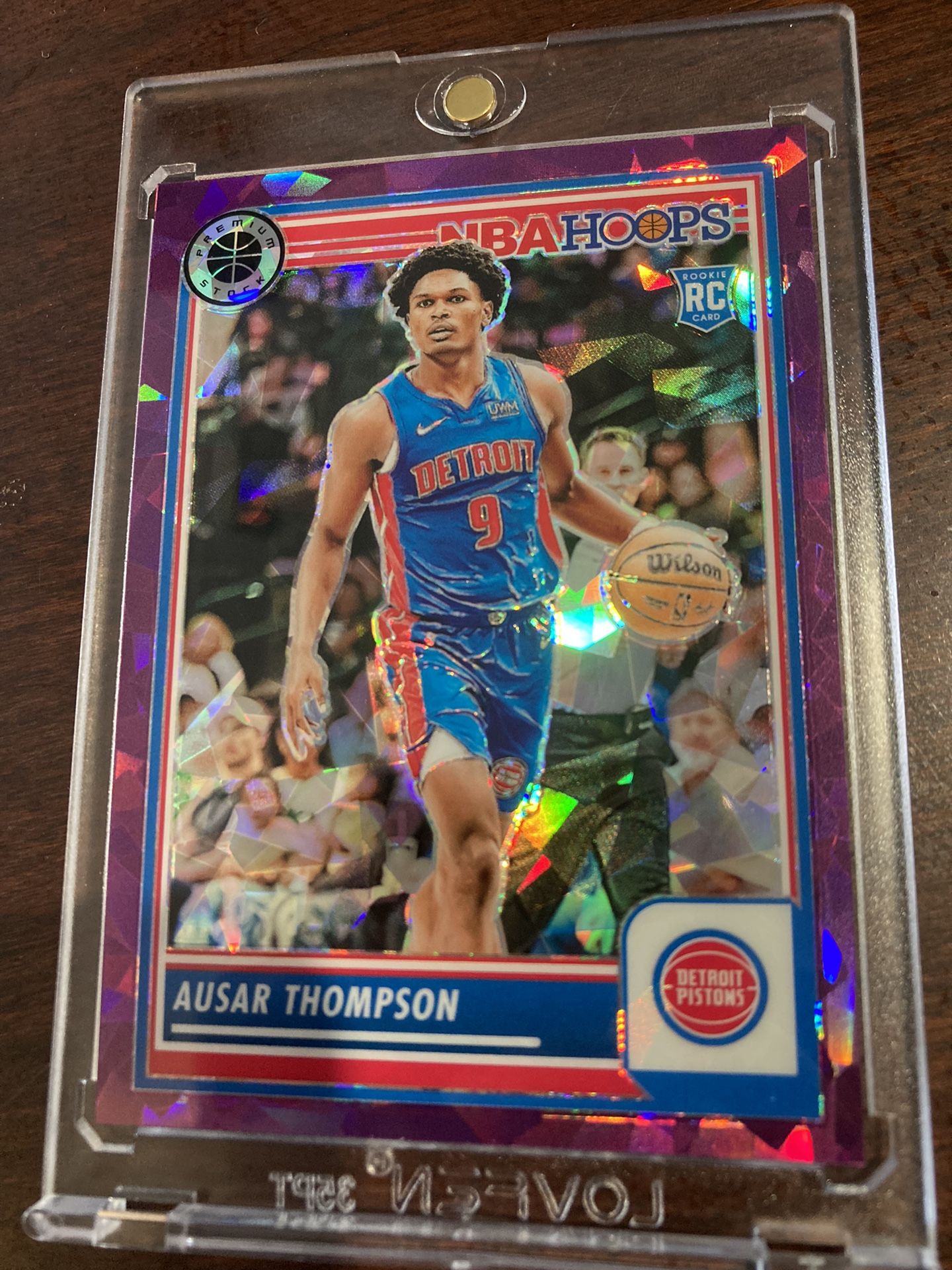 2023-24 Nba Hoops Premium Stock - Ausar Thompson #100 Purple Ice Prizm /149 (RC)