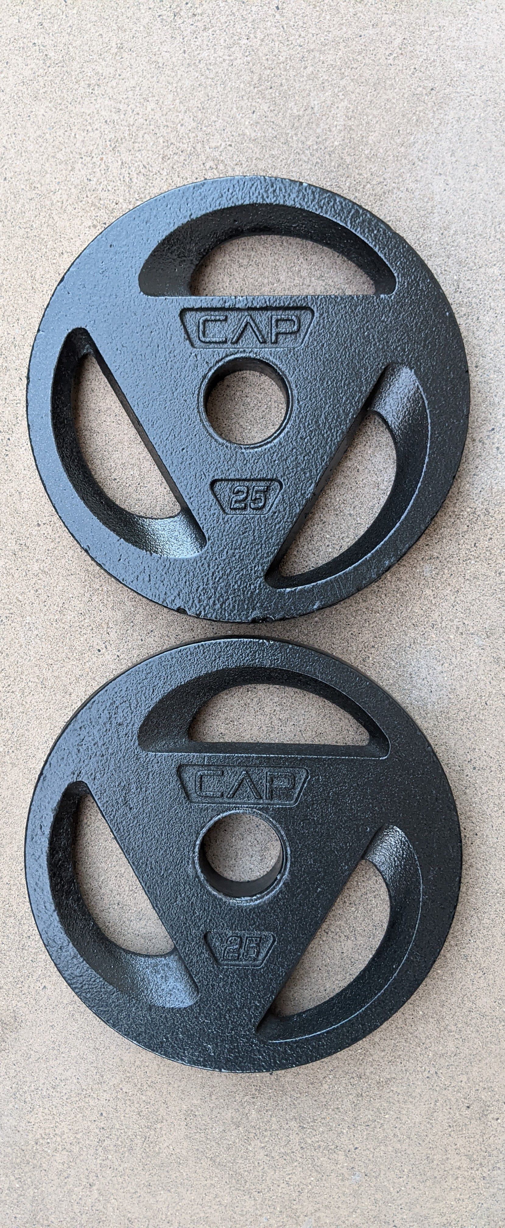 💪 NEW 25 lb Olympic Plates (Pair) - Cast Iron