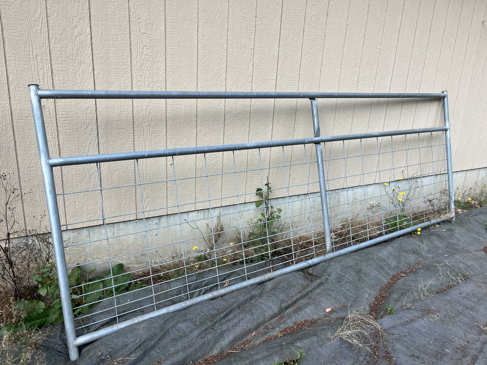 CountyLine 12 ft. Galvanized Mesh Gate
