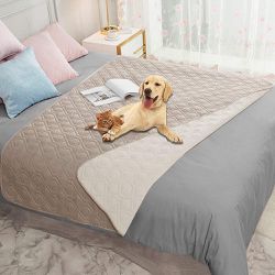 Waterproof Dog Bed Cover 52×82in Pet Blanket for Furniture Bed Couch Sofa Reversible(X002IBDA07)