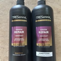 Tresemme' Keratin Repair Bond Plex Shampoo & Conditioner 38 FI Oz each