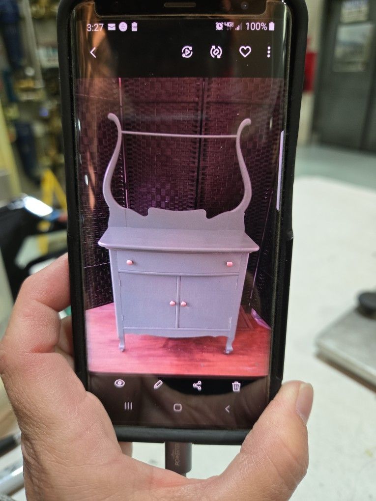 Sage Green Harp Towel Rack Washstand 