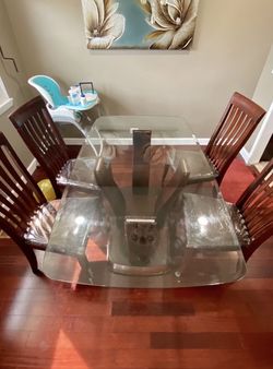 Cherry Wood Dinning Table Set