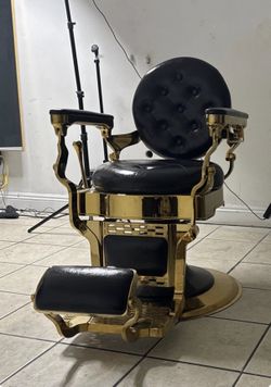 Barber chair gold