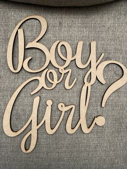 Gender Reveal Wood Sign
