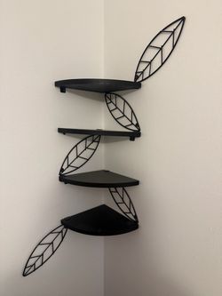 Corner wall shelves