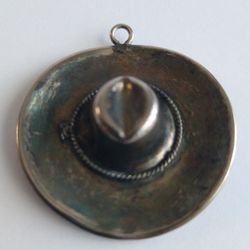 VTG Cowboy Hat Silver Charm