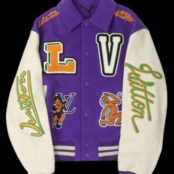 Louis Vuitton Purple Varsity Jacket LV Monogram Varsity Jacket Large 