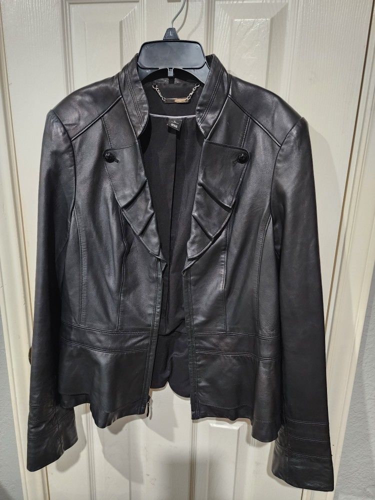 Womens Size Large Leather Jacket