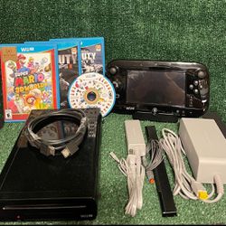 Nintendo Wii U Gaming System Bundle Console + Gamepad Complete W/ Games. 