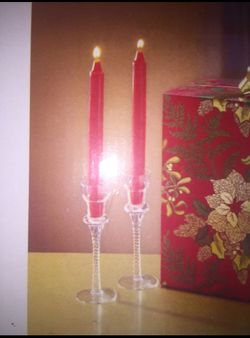 New taper candle holders with candles - Make Me An Offer 