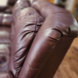 All Leather Sofa, Love Seat And A Reclining, Swivels Rocker