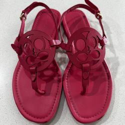 Coach Jaci Leather Sandals Size 6.