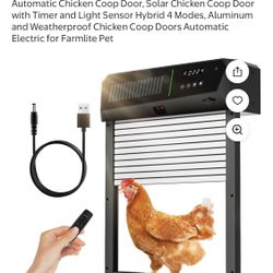 New Automatic, Chicken Coop Door, Solar Powered