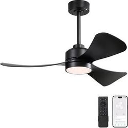 WINGBO 42" Smart Ceiling Fan with Lights and Remote, 3 ABS Blades, 6 Speeds Reversible DC Motor, Works with Alexa and Google Assistant, Dimmable DC Ce