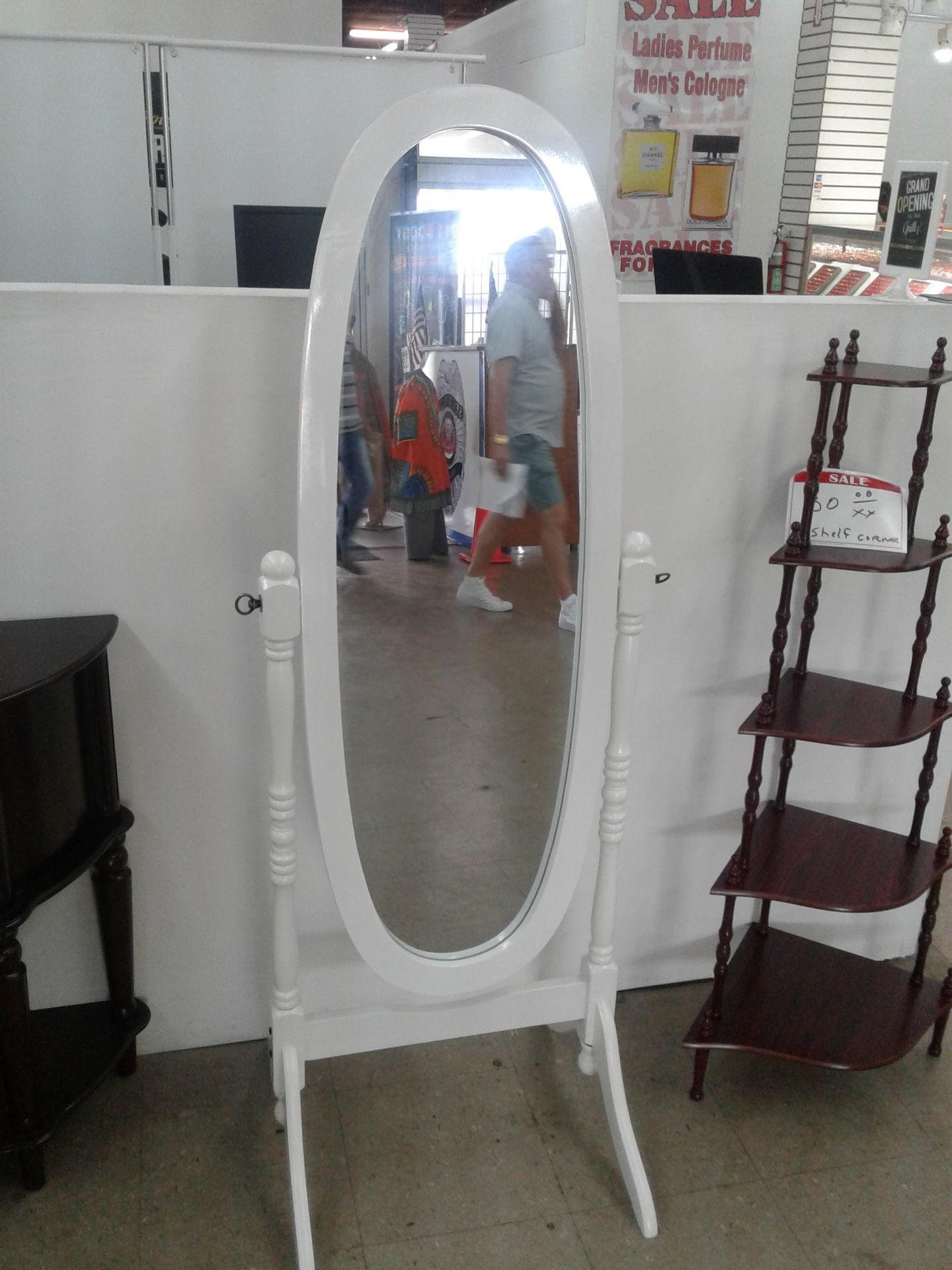 New Stand Alone Mirror Available In White Or Espresso.