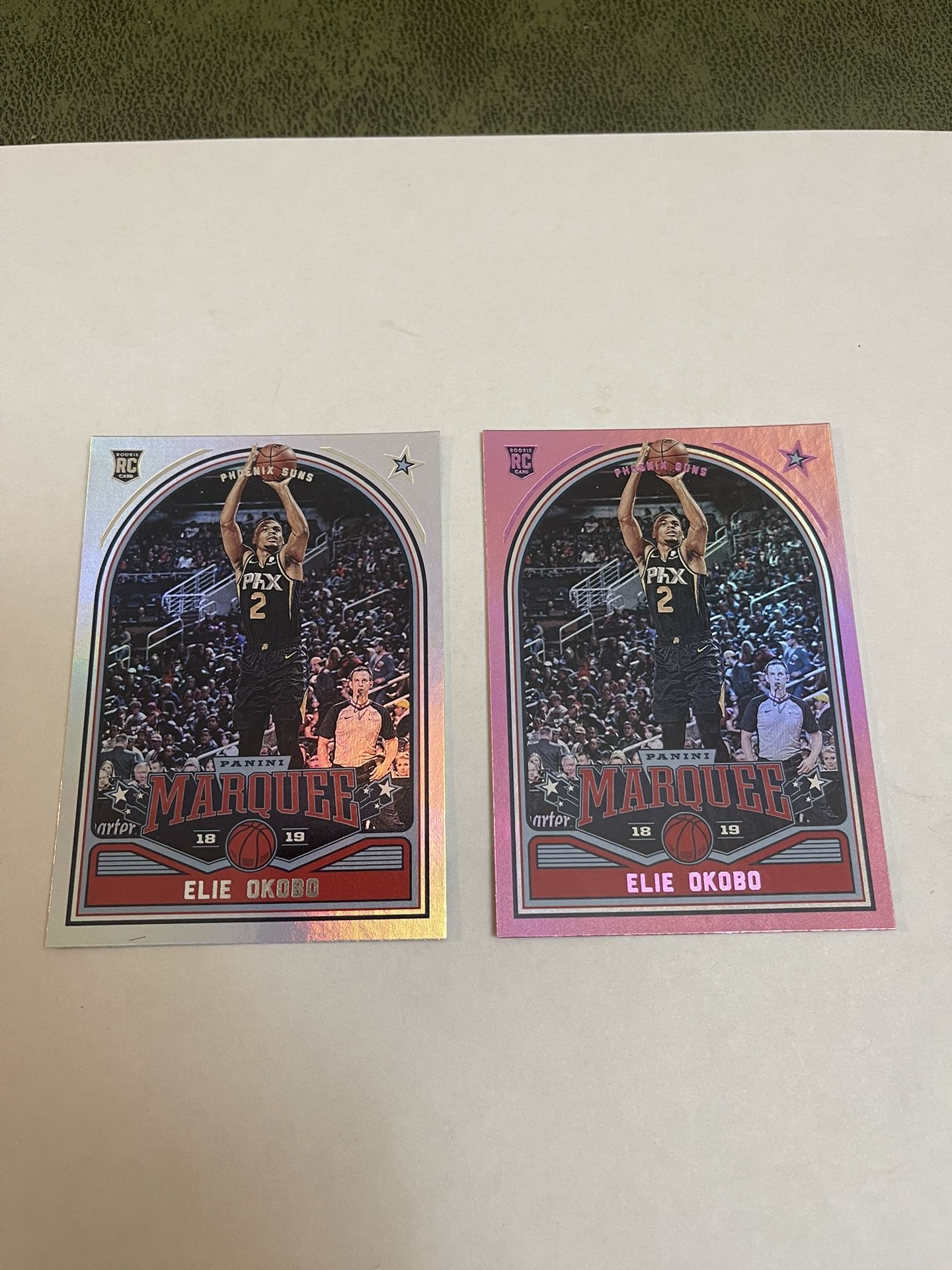 Lot of 2 2018/19 Panini Marquee Elie Okobo Standard & Pink Rookie Cards