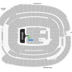 AC/DC 1 Ticket  by Stage Row 2 Face Value APRIL 10