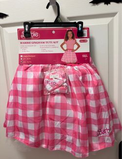 New! Barbie Gingham Tutu Kit Costume *L-XL
