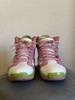 Air Jordan 6 Pink, White and Lime Color way