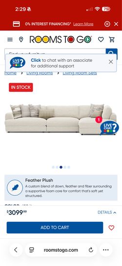 Cindy Crawford Sectional Couch