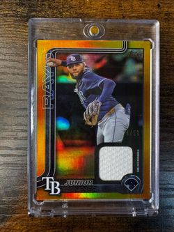 2025 Topps Series 2 - Junior Caminero #477 Real One Relics Holo 24/50