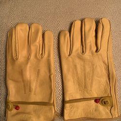 Vtg Wells lamont Cowhide Leather Work Gloves.