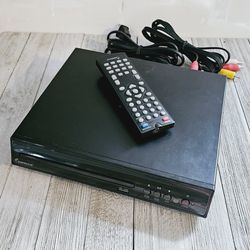 Impecca Small DVD Player with Remote USB Port and RCA Cable Jacks. Model: DVHP-9109-2. Open/Close Rewind/Fast Forward Play/Pause Stop and Power Functi