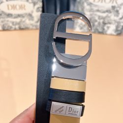 Dior Leather Belt With Box New 