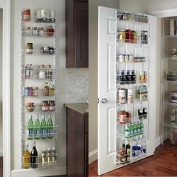 ClosetMaid 1233 Adjustable 8-Tier Wall and Door Rack, 77-Inch Height X 18-Inch Wide,white