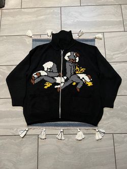 Fucken Awesome Drunk Guys  knitted zip up (L/XL)