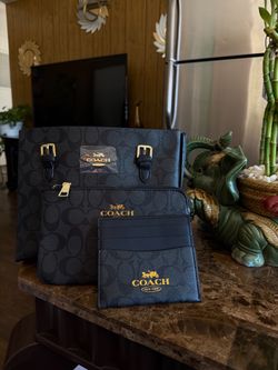 Coach black 3 piece set