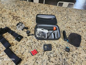 Go pro camera with accessories