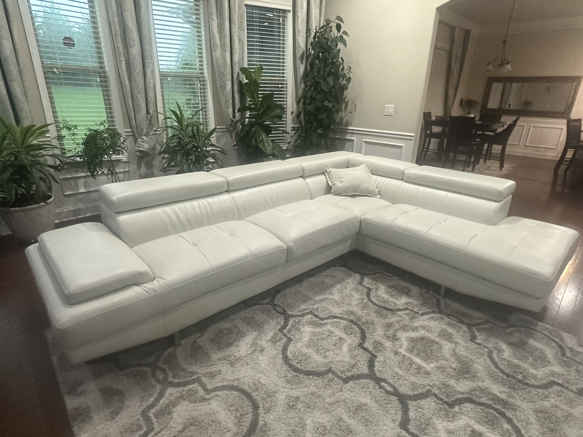 Free !!!Pure Genuine Leather Lounge 2 Piece Sectional Sofa New!!! for