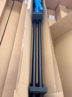 Black Metal Dual Rod Stand Poles
