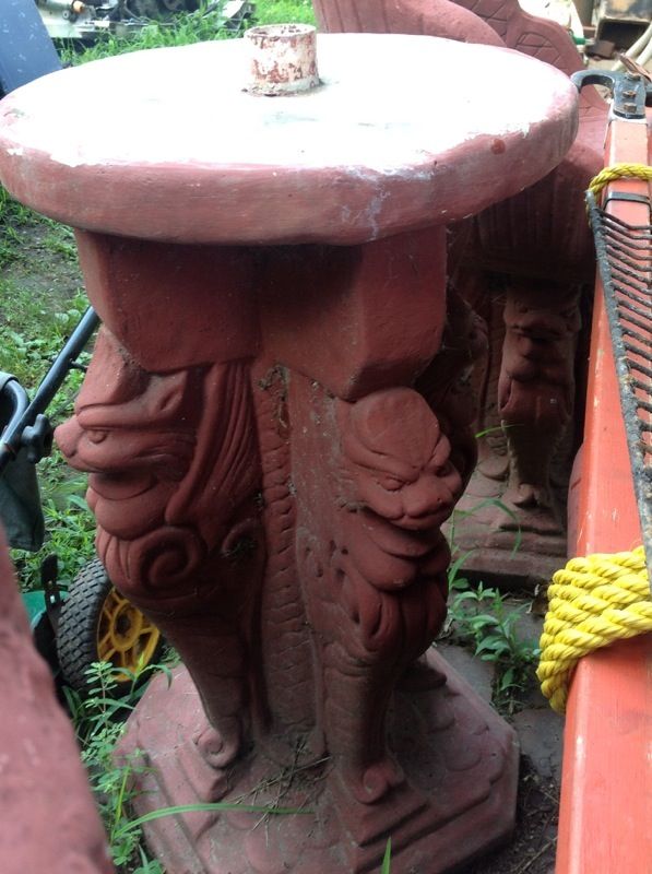 Concrete patio set
