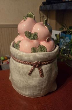 Ceramic Peach Cookie Jar