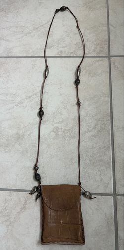 Vintage Handmade Italian Leather Crossbody Bag - Boho Pouch