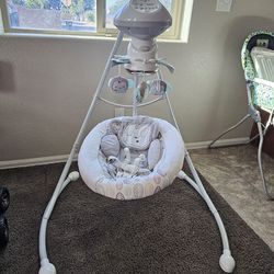 Baby Swing And Baby Snack/Play Chair